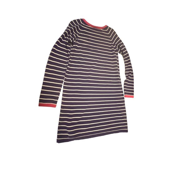 Hanna Andersson Purple Floral Striped Sweater Dress Size 160 US 14-16 Girls NWT - Picture 2 of 4